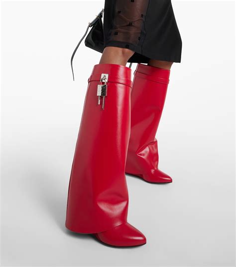 red shark boots